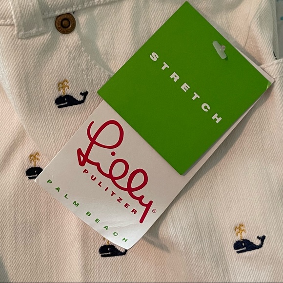 NWT 1990s Whale Embroidery Lilly Pulitzer 5 Pocket Jean Pants, Size 10 - Picture 9 of 9